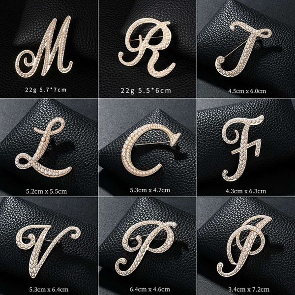 

fashion English letters Pearl female Brooch accessories, Gray