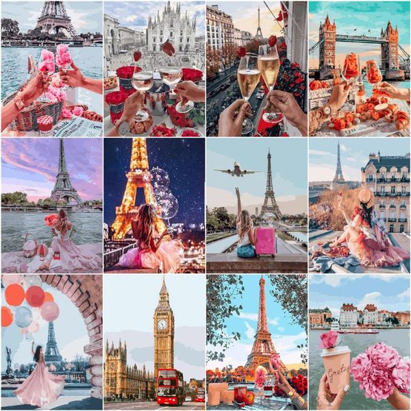 

diamond painting 5d france city landscape mosaic diy full round embroidery cross stitch rhinestone home decor