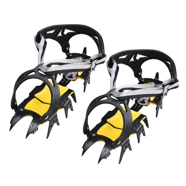 

cords, slings and webbing 18teeth crampon winter snow spikes ski ice shoe-covers steel grippers cleats for climbing walking hiking on