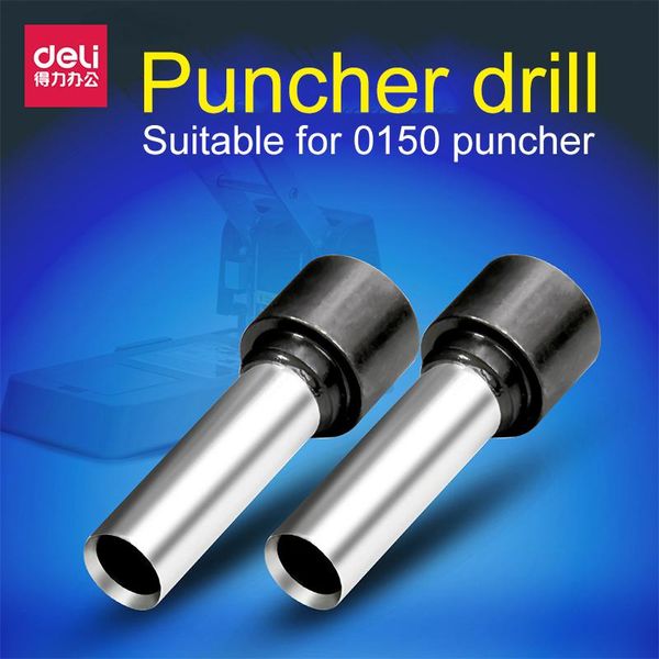 

binders deli 2pcs/set office manual punching drills 15mm punch depth round hole machine supplies accessories