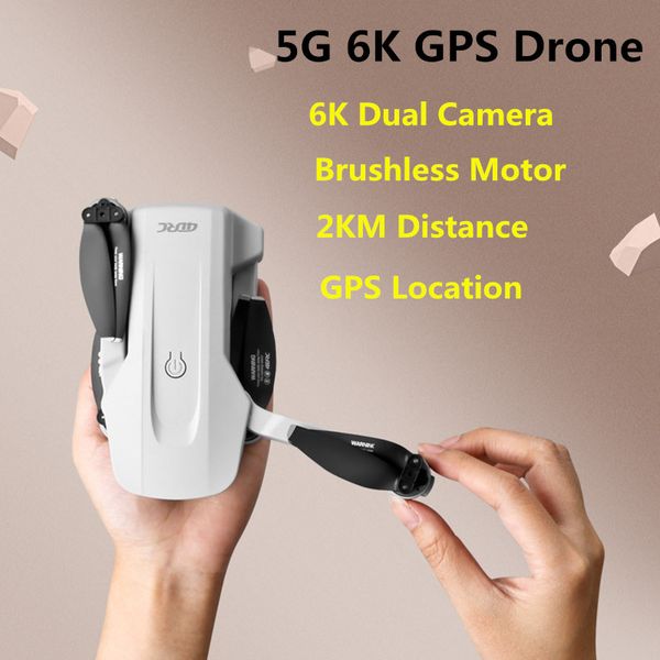 

5g 6k gps rc quadcopter with 6k dual esc camera gesture p fixed height hovering brushless 2km aircrafts vs f5 pro f9 f11 toy