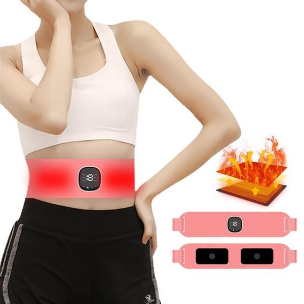 

waist support 2021 adjustable ems electric heated belt intelligent automatic shutdown abdominal massager for lazy people fitness crowd, Black;gray