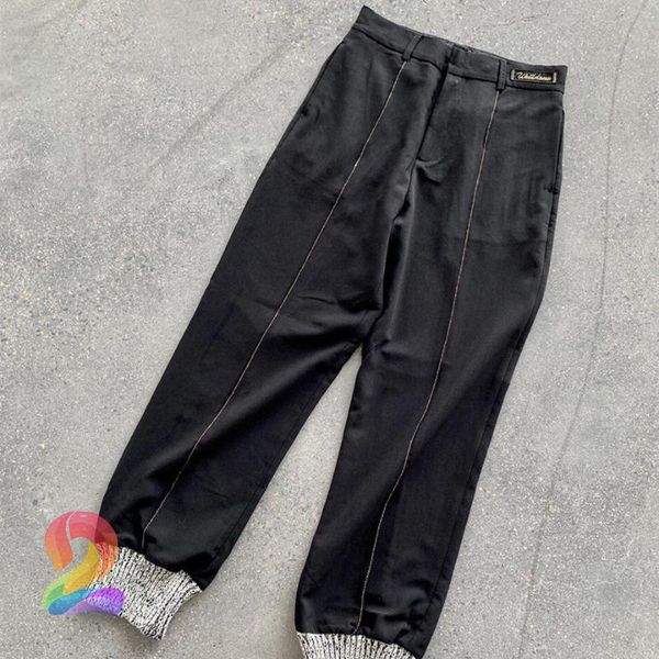 

women's pants & capris we11done suit oversize men's knitted wool radish trousers foot sports, Black;white