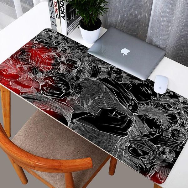 

mouse pads & wrist rests anime jujutsu kaisen 80x30cm xl locking edge large gaming pad computer gamer cs go keyboard mat desk mousepad for p