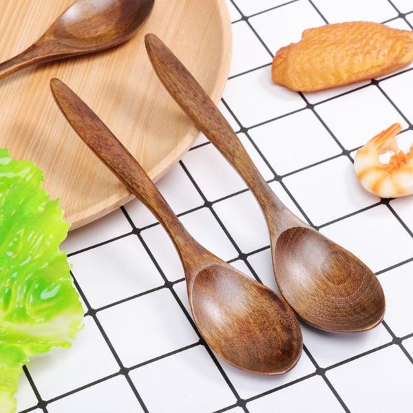 

spoons 3pcs wooden spoon mini honey japanese style seasoning short handle sugar