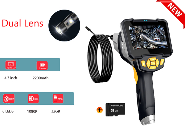 

cameras auto focus dual lens 8mm 5m hard line home appliance check video recording for car maintaining