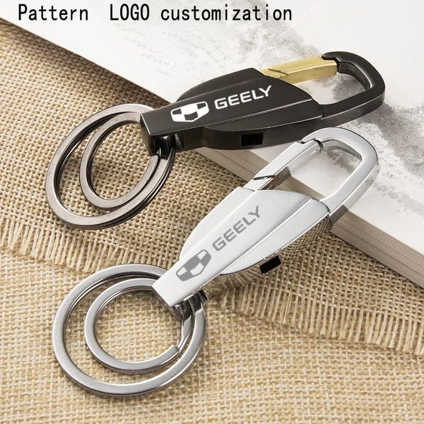 

keychains car metal keychain alloy keyring for geely emgrand 7 x7 ec7 atlas boyue 2 gc6 parts lc ec8 trinket accessories, Silver