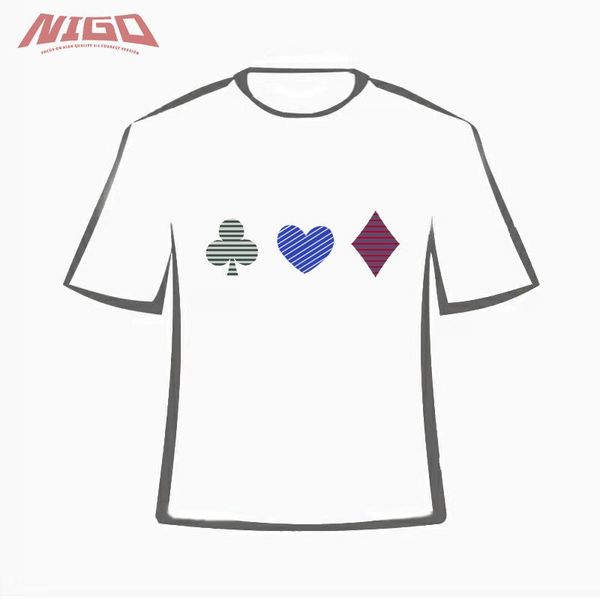 

men's t-shirts nigo  21ss tee casual t-shirt #nigo188, White;black