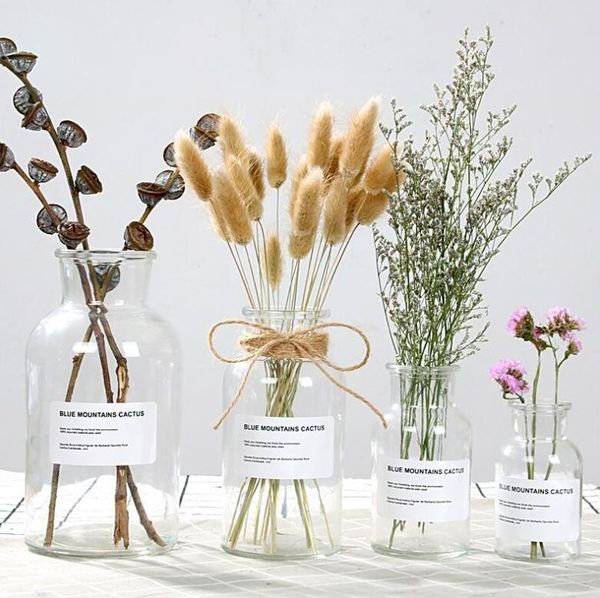 

vases 48h 125ml/250ml/500ml/1000ml glass vase home decoration flower nordic dried hydroponic small brown bottle