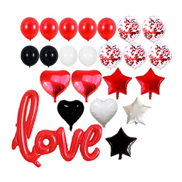 

party decoration confetti anniversary latex wedding decor propose heart shaped background love balloons kit birthday valentine day dating