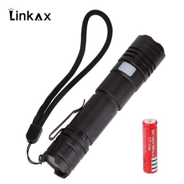 

high power usb rechargeable 8000 lumens cree xml t6 led torch zoomable 5mode 18650 lamp for camping flashlights torches