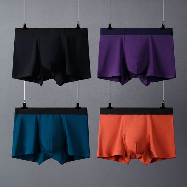 

men's underpants 2021 summer seamless boxer fashion modal breathable, Black;white