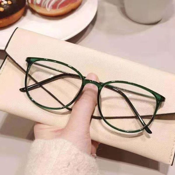 

sunglasses retro cat eye glasses frames for women optical ladies gift items clear lens metal eyeglass female decoration, White;black