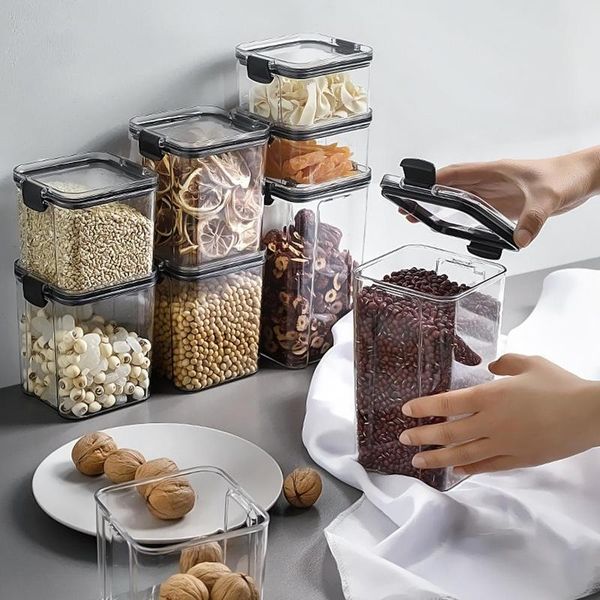 

storage bottles & jars 1pcs containers box airtight tanks stackable plastic sealed can kitchen supplies refrigerator accessories