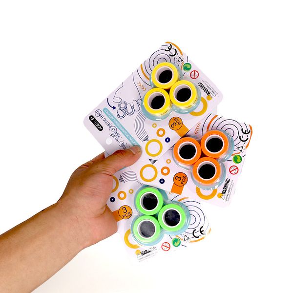 Другие праздничные партии поставляет рождественские подарки стрессы облегчение магнитное кольцо декомпрессия пальцев игрушки антисезорный спиннер для взрослых детей 3шт / набор