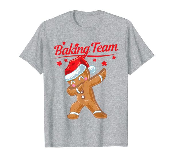 

funny santa dabbing gingerbread cookie baking team t-shirt, White;black