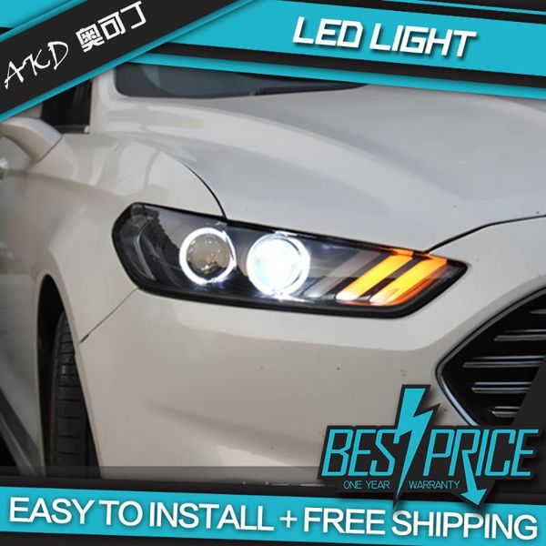 

other lighting system akd cars styling headlight for 13-16 mondeo mustand type headlights led running lights bi-xenon beam fog angel ey