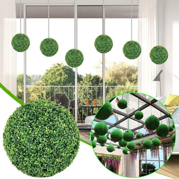 

decorative flowers & wreaths artificial milan grass ball simulation green plant fake flower for wedding home shop window el office decoratio
