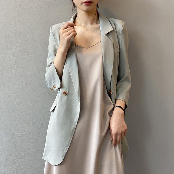 

summer fashion women's blazers causal coat loose suits jacket clothings lady, White;black