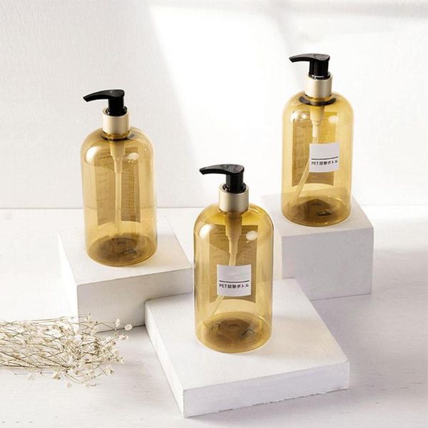 

storage bottles & jars 250ml/350ml/500ml lotion refillable body soap bathroom oil press hair empty gel conditioner case sh j0g5