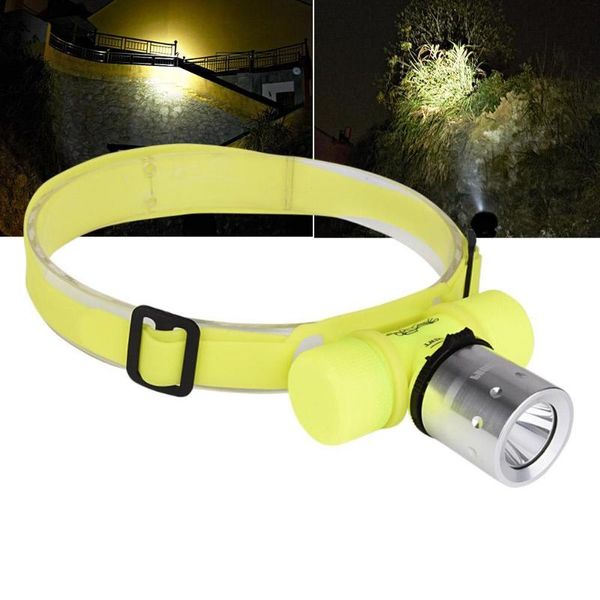 

head lamps 3 modes underwater 500lm headlamp led waterproof 500m swim diving headlight dive light torch lamp for 18650