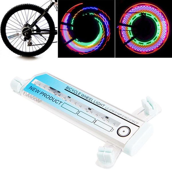 

1pc bicycle motorcycle bike tyre tire wheel lights 32 led modes night riding safe two side lamp cycling accessories