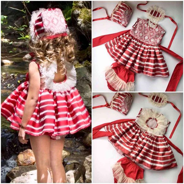 

girls' dresses little girl spanish es children boutique clothes set 3pcs baby spain lotia princess kids evening party ball gowns, Red;yellow