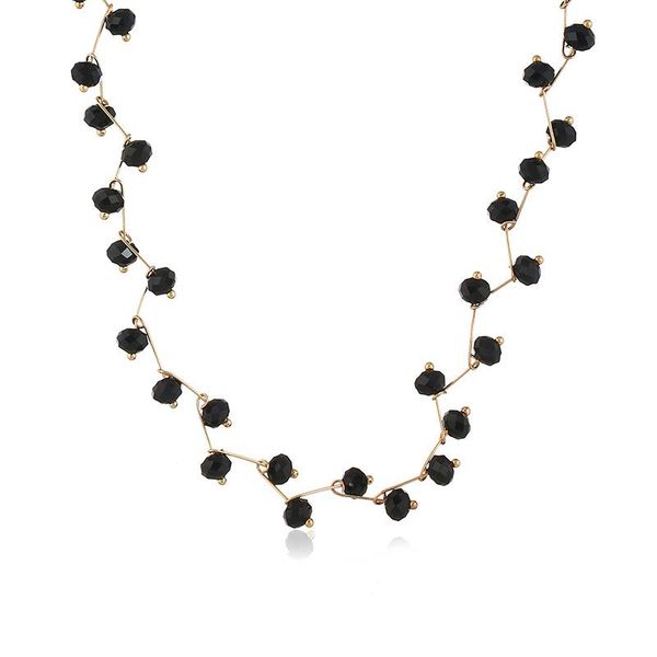 

gift splice geometric polygon collar necklace ball stitching temperament short pearl round clavicle pendant jewelry chokers, Golden;silver