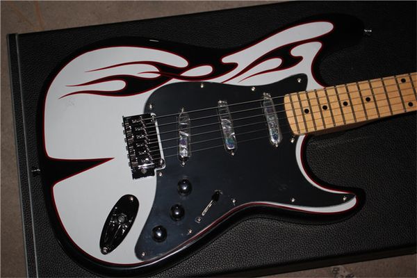 

6 strings black electric guitar with iron pickups,rosewood fretboard