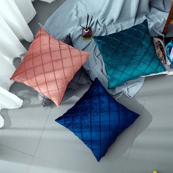 

cushion/decorative pillow decorative covers cushion cover pillowcase solid color velvet simplicity square plain decoration car home bedroom