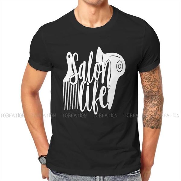 

men's t-shirts life classic tshirt barber hairdresser fashion trend hairstyle pure cotton t shirt man's individuality plus size, White;black