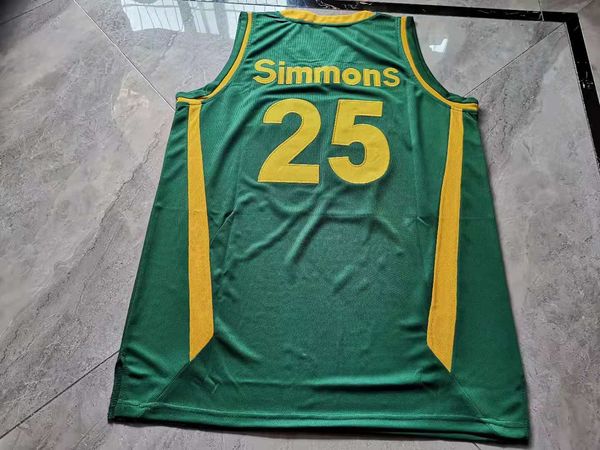 

rare basketball jersey men youth women vintage simmons australia size s-5xl custom any name or number, Black