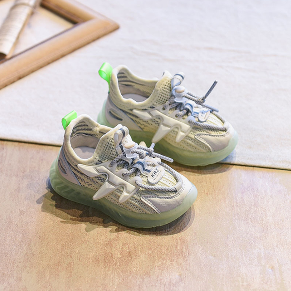 

2021 Spring Baby Boy Girl Shoes Knitting Mesh Breathable Infant Toddler Shoes Soft Bottom Non-Slip Child Sneakers, Beige