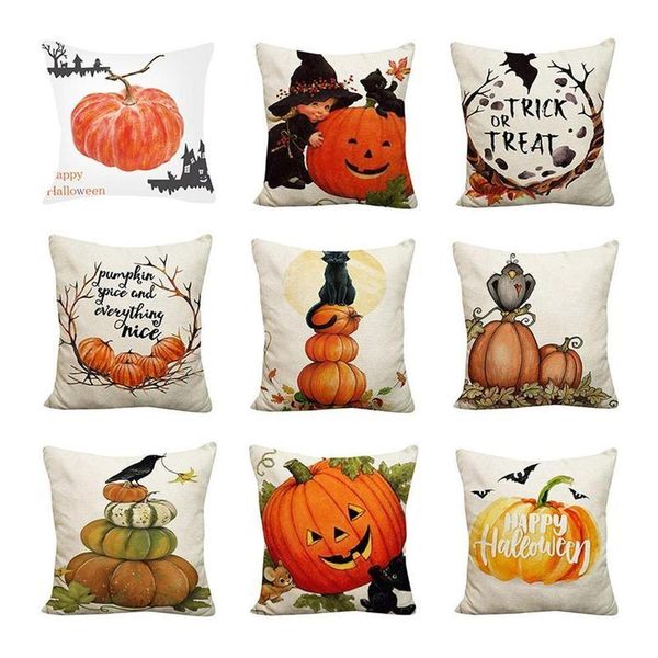 

pillow case 45x45cm halloween cushion cover pumpkin ghost decorative cases throw pillowcase for home decoration