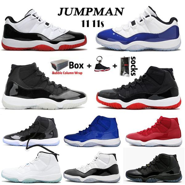 

2022 with box 25th anniversary 11 11s mens basketball shoes jumpman 45 concord high bred gamma blue space jam legend blue women sports desig