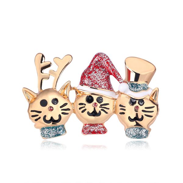 

factory new fashion cartoon versatile christmas cat brooch gift christmas
