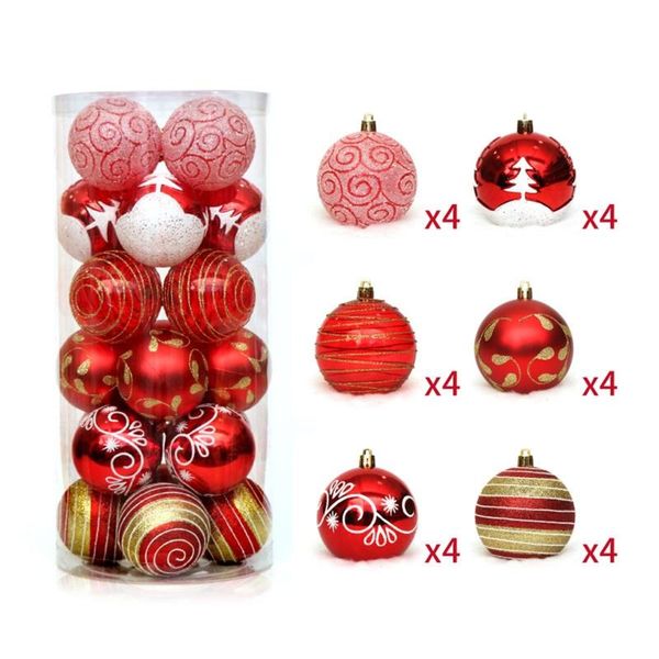 

party decoration 24pcs 6 cm christmas ball decorations styles pendant