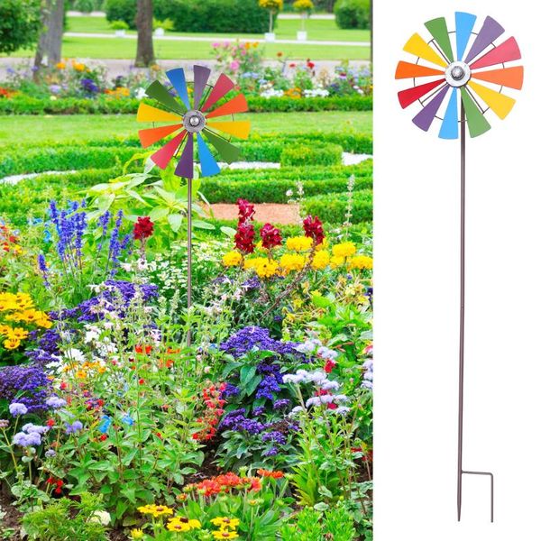 

vases 1pc iron art colorful flower arranging windmill country style decor