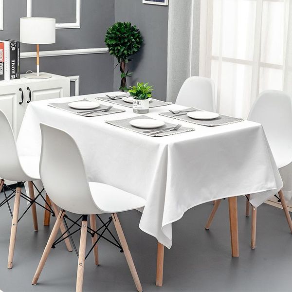 

modern minimalist waterproof oil against white table cloth solid color cotton and linen fabric rectangular mat tazer