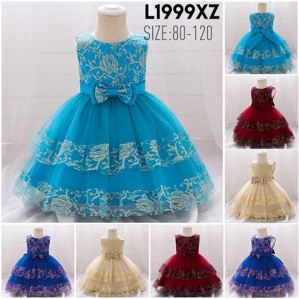 

infant boen party 1 birthday dress for baby girl clothes lace princess dresses baptism retro embroidery gown girl's, Red;yellow