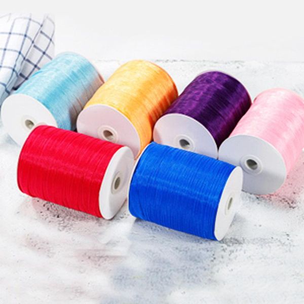 

party decoration 10mm organza chiffon ribbon wrapping christmas wedding home diy gift packaging tapes ribbons