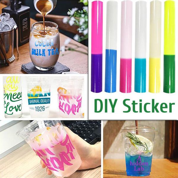 

gift wrap self adhesive summer drink decorative cup sticker