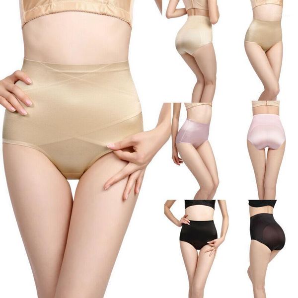 

high waist seamless panty ice silk ultra thin briefs ladies women's plus size panties underwear female comfort intimates xxl, Black;pink