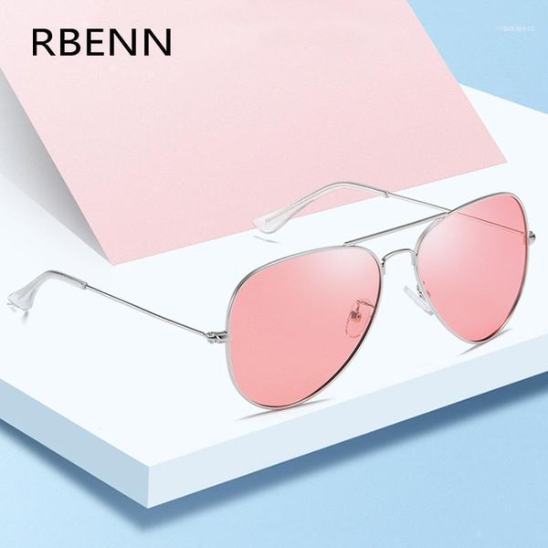 Occhiali da sole RBENN Classic Pilot Polarized Donna Uomo Brand Designer Aviation Driving Occhiali da sole Occhiali da vista notturni con lente gialla1