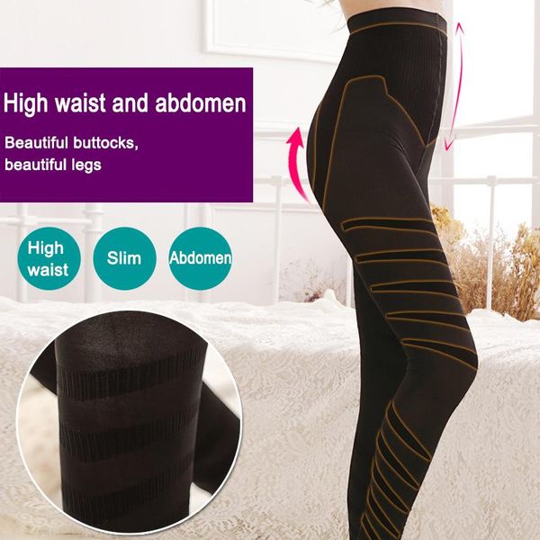

women's leggings sculpting sleepr pants legging socks women slimming shaper- sock, Black