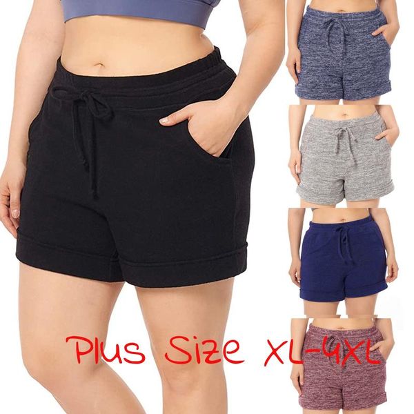 

women's shorts women cycling biker sport fitness casual elastic waist plus size bicycles short femme running outdoor jogger, White;black