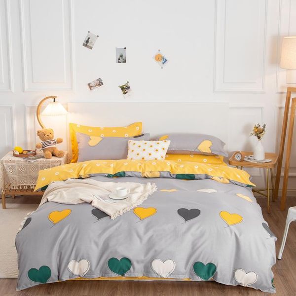 

bedding sets drop 2/3/4pcs king size family set include bed sheet duvet cover pillowcase multicolor for kids love