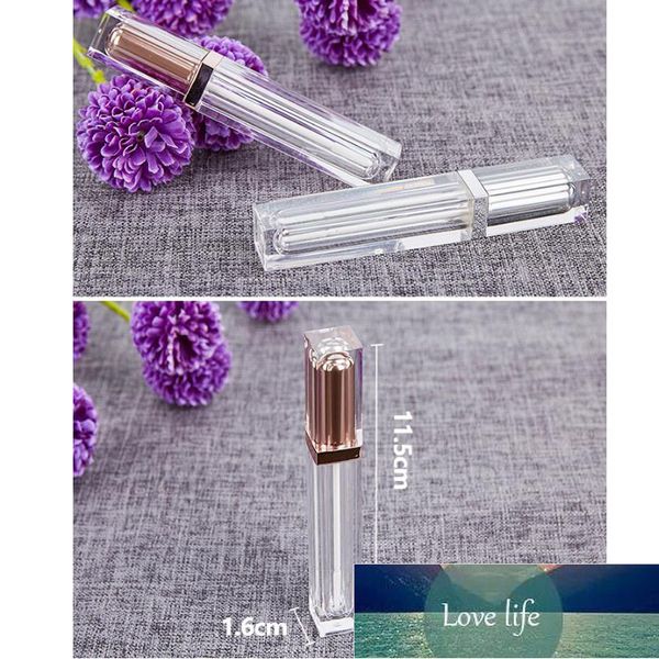 Vazio lipgloss tubo de alta qualidade transparente diy labelo lustre caixa de embalagem de embalagem com acrílico ouro tampa de prata split garrafa 20 pcs preço especialista em preço de fábrica