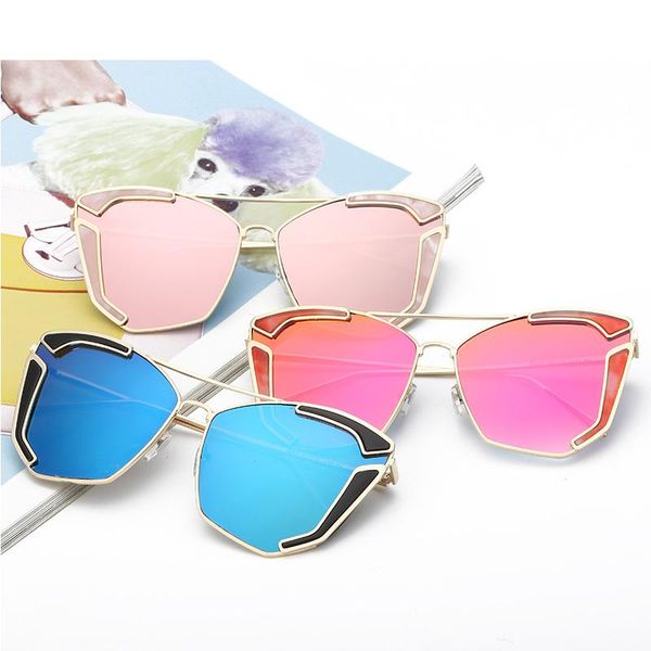 

fashion classic retro cat eye red pink sunglasses for women outdoor elegant party butterfly metal uv400 sun glasses eyewear, White;black