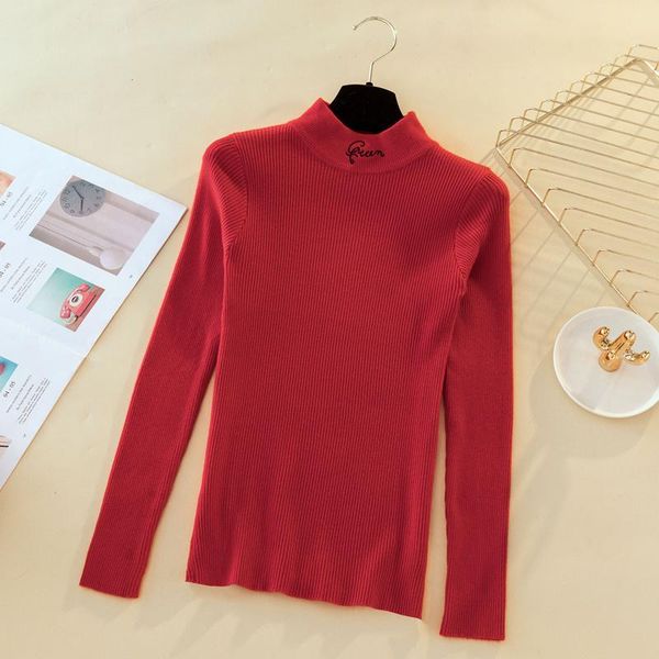 

women's sweaters peonfly 2021 autumn winter women pullovers sweater knitted elasticity casual jumper fashion slim turtleneck warm femal, White;black